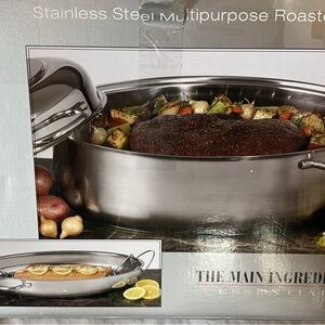 Stainless Steel Multipurpose Roaster - Silver